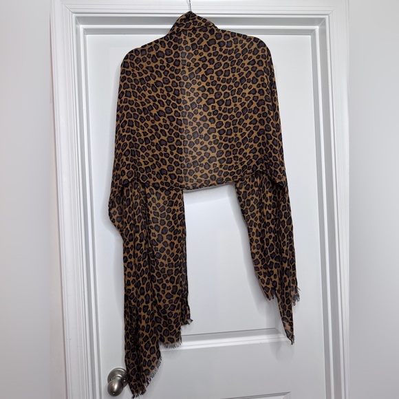 Leopard Print Long Scarf or Shawl - Picture 8 of 8
